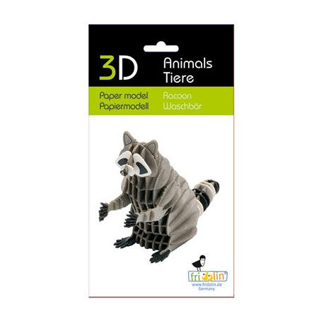 3D Paper Model - Raccoon