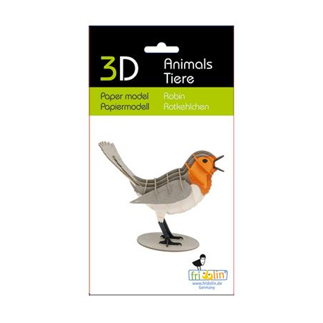 3D Paper Model - Robin