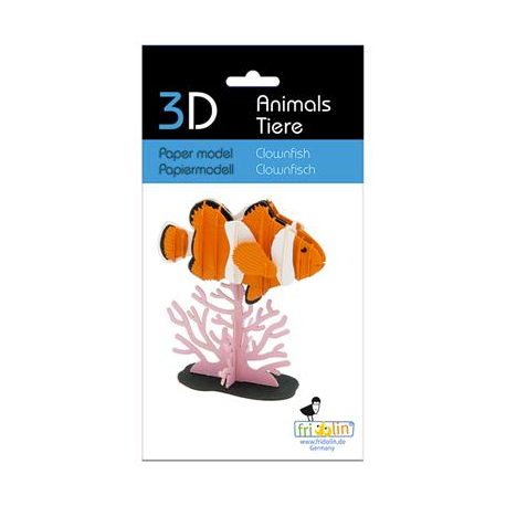 3D Paper Model - Clownfish