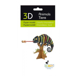3D Paper Model - Chameleon