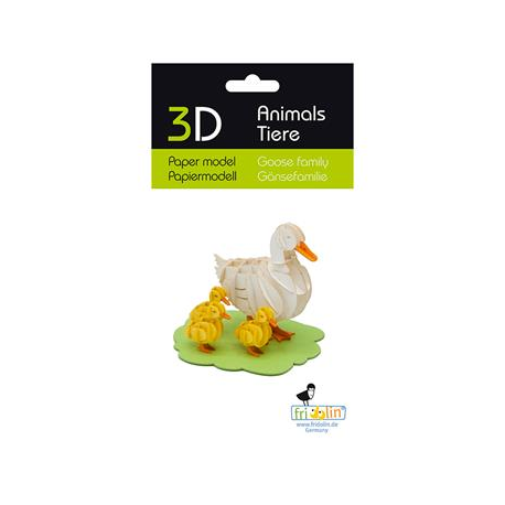 3D Paper Model - Goose- family