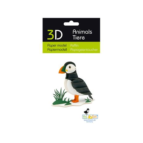 3D Paper Model - Puffin