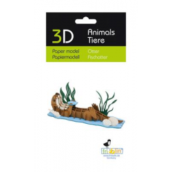 3D Paper Model - Otter