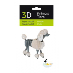 3D Paper Model - Poodle