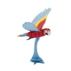 3D Paper Model - Flying macaw