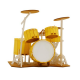 3D Paper Model - Drums