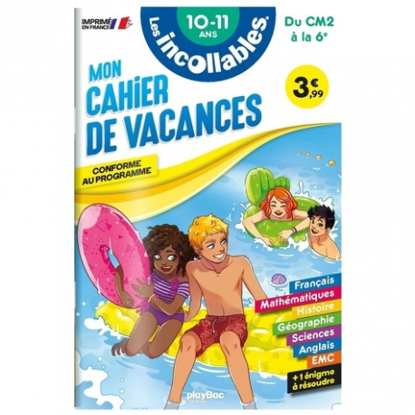 Mon cahier de vacances du CM2 à la 6e - 10-11 ans - Grand Format