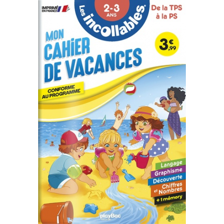 Mon cahier de vacances de la TPS à PS - 2-3 ans - Grand Format
