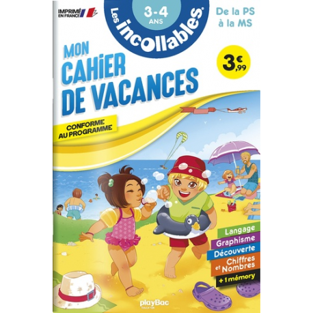 Mon cahier de vacances de la PS à la MS - Grand Format
