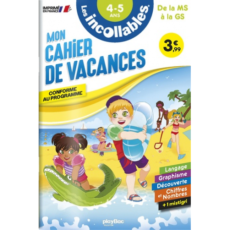 Mon cahier de vacances de la MS à la GS - Grand Format