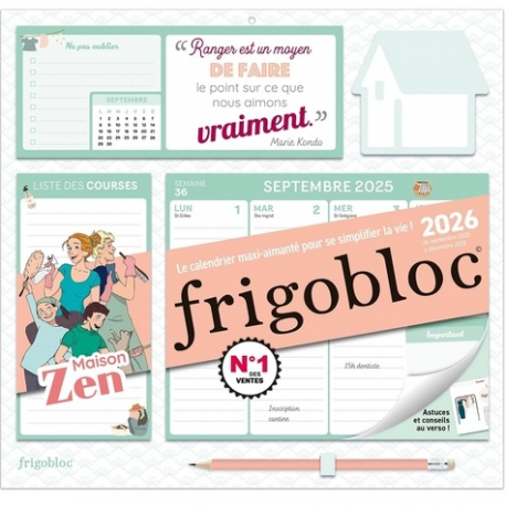Frigobloc Hebdomadaire 2026 Maison Zen