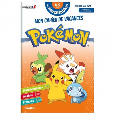 Mon cahier de vacances Pokemon - Du CE2 au CM1 - Grand Format
