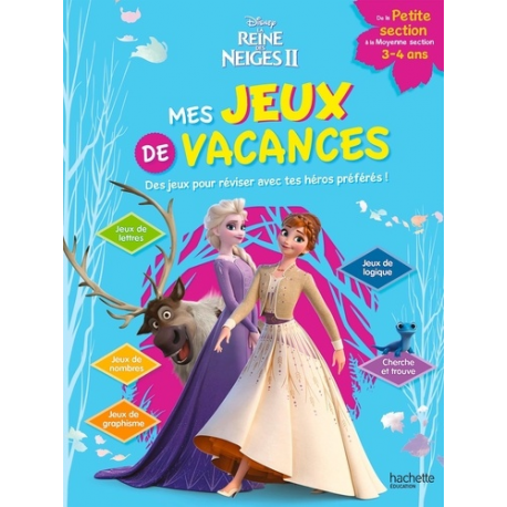 Mes jeux de vacances La Reine des neiges 2 - De la Petite Section à la Moyenne Section - Grand Format