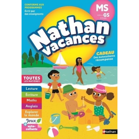 Nathan Vacances De la MS vers la GS 4/5 ans - Grand Format