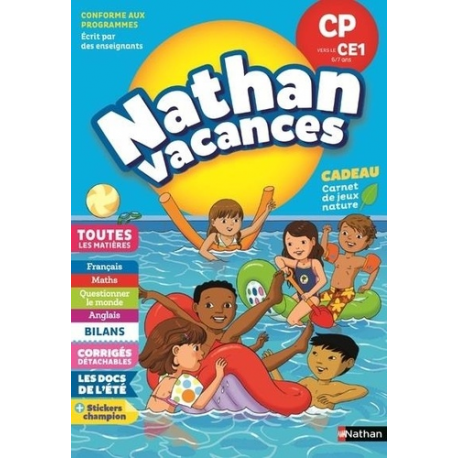 Nathan Vacances Du CP vers le CE1 6/7 ans - Grand Format