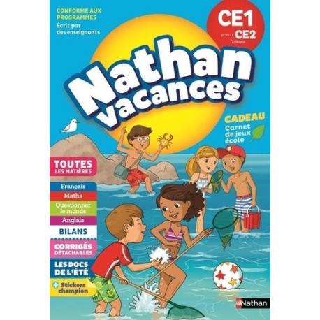 Nathan Vacances Du CE1 vers le CE2 7/8 ans - Grand Format