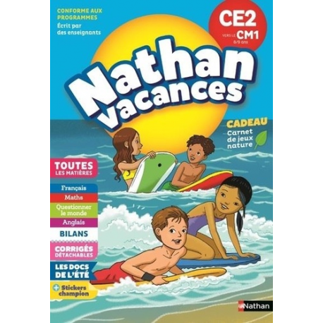 Nathan Vacances Du CE2 vers le CM1 8/9 ans - Grand Format