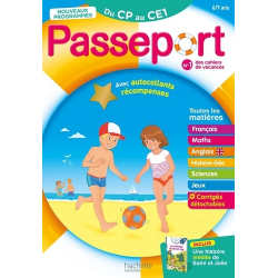 Passeport Du CP au CE1 - Avec une histoire inédite de Sami et Julie et des autocollants récompenses - Grand Format