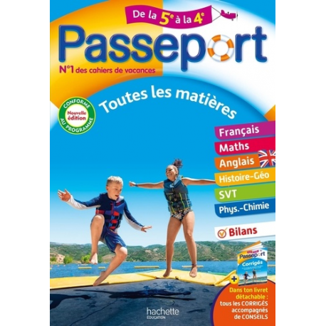 Passeport Toutes les matières de la 5e à la 4e - Grand Format