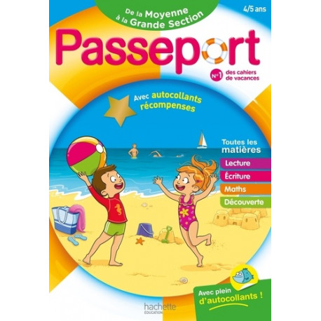 Passeport De la Moyenne à la Grande Section - Avec autocollants récompenses - Grand Format