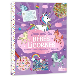Joue avec les bébés licornes. Cherche et trouve - labyrinthes - 7 différences...