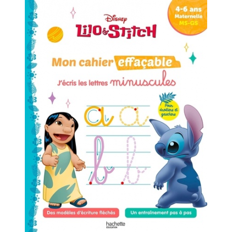 Lilo et Stitch - J'écris les lettres minuscules. Maternelle MS-GS