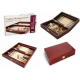 Backgammon Pliable en bois teinte Acajou