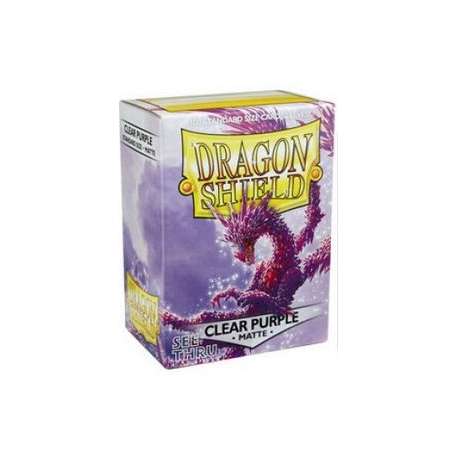 100x Dragon Shield MATTE - MTG 63.5x88 CLEAR PURPLE