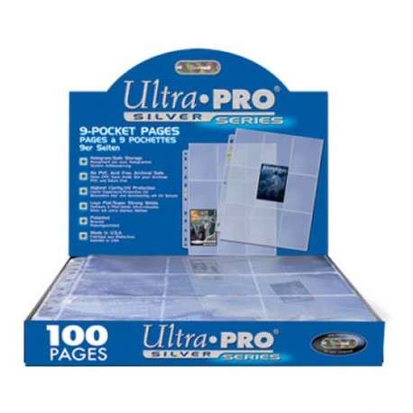 Paquet de 100 feuilles de classeur Ultra-Pro Silver 
