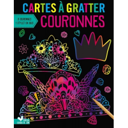 Cartes à gratter Couronnes - Avec 8 couronnes et 1 stylet en bois