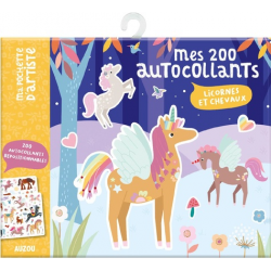 Mes 200 autocollants Licornes et chevaux - Avec 200 autocollants repositionnables - Grand Format