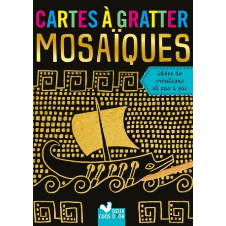 Cartes à gratter mosaïques - Avec un stylet en bois - Grand Format