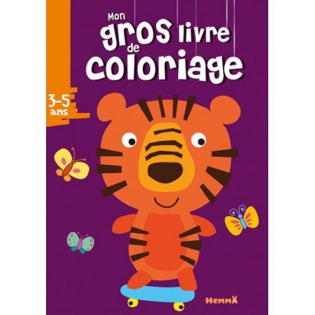 Mon gros livre de coloriage tigre - Grand Format