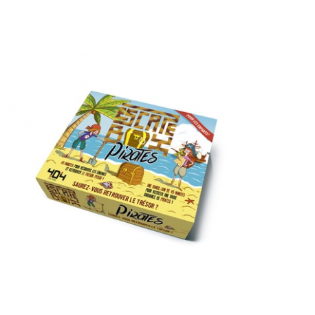 Escape box pirates - Contient : 1 livret, 40 cartes, 1 bande-son de 45 minutes, 1 poster