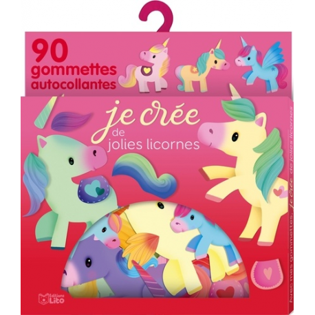 Je crée de jolies licornes - 90 gommettes autocollantes