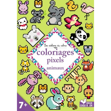 Coloriages pixels animaux - Grand Format