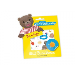 Mes autocollants Petit Ours Brun - La plage