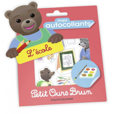 Mes autocollants Petit Ours Brun - L'école