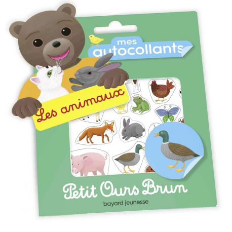 Mes autocollants Petit Ours Brun - Les animaux