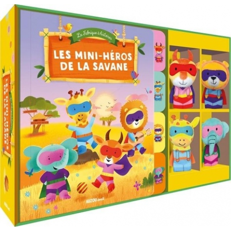 Les mini-héros de la savane - Avec quatre marionnettes à doigts - Album