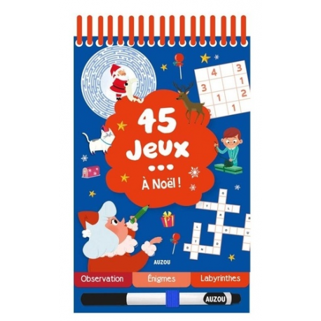 45 jeux... à Noël ! - Avec 1 feutre - Grand Format