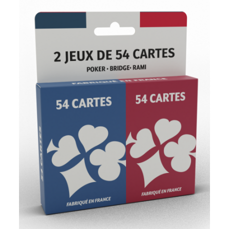 2 Jeux de 54 cartes classiques