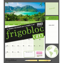 Frigobloc Geo - Le calendrier maxi-aimanté pour se simplifier la vie ! Avec un criterium - Grand Format