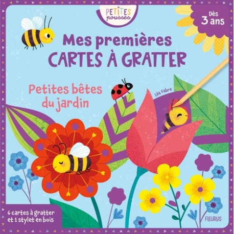 Petites bêtes du jardin - Mes premières cartes à gratter, avec 6 cartes à gratter et 1 stylet - Album