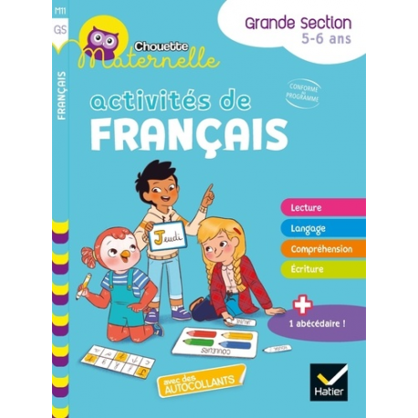 Activités de français Grande Section Chouette maternelle - Grand Format