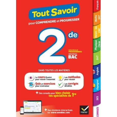 Tout Savoir pour comprendre et progresser 2de - Grand Format