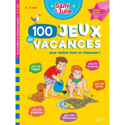 100 Jeux de vacances avec Sami et Julie de la PS à la MS (3-4 ans) - Cahier de vacances 2023