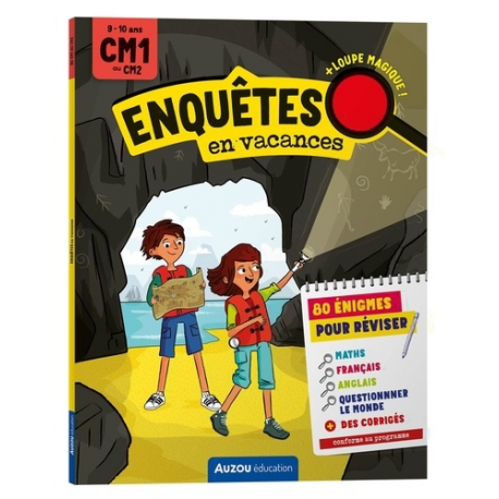 Enquêtes en vacances CM1 au CM2 - Avec une loupe magique - Grand Format