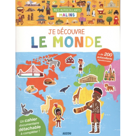 Je découvre le monde - + de 200 autocollants repositionnables - Grand Format