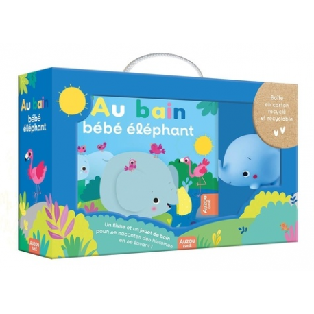 Coffret Au bain bébé éléphant - Avec 1 jouet offert